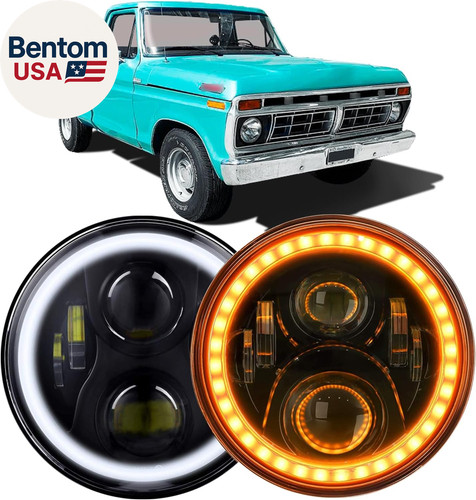 Inch led headlights - headlights, round