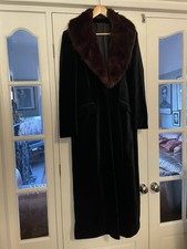 Vintage Long Black Velvet Coat