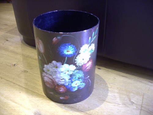 Antique bin hand painted - antique,