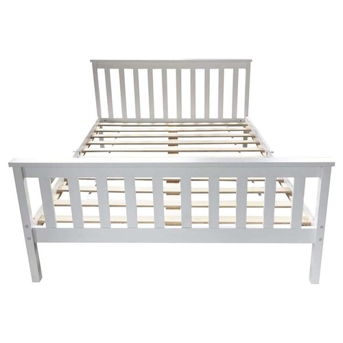 4ft small double solid - solid, white