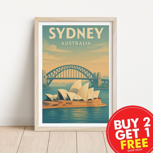 Sydney australia retro travel - australia,