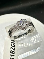 Silver Heart Ring Set