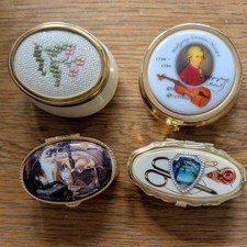 Decorative Pill Boxes x4 with