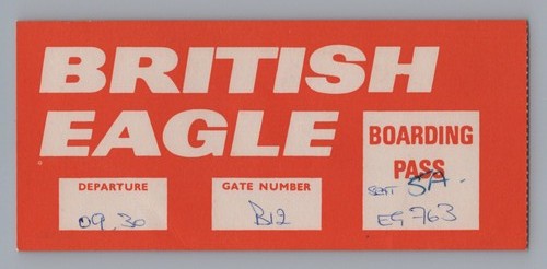 British eagle boarding - eagle, pass