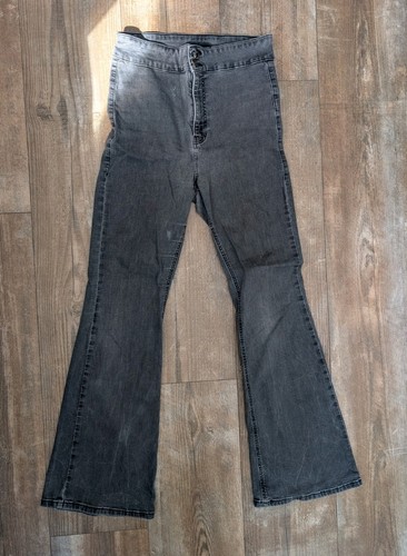 Topshop grey flare jeans w32 - topshop,