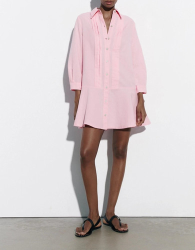 Zara pink linen - zara,