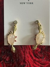 kate spade small crab earrings, brand new with ear hooks