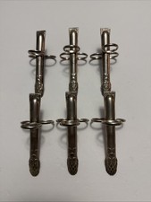 Set of 6 Christofle Asparagus Tongs Silver Plate Vintage