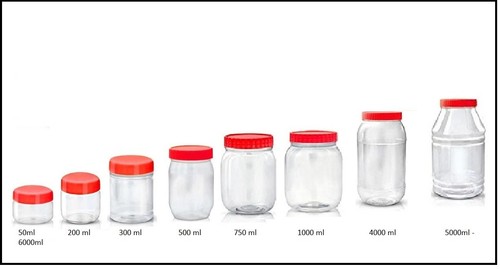 Plastic storage jars - storage,