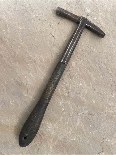 Vintage strapped tack hammer - strapped,
