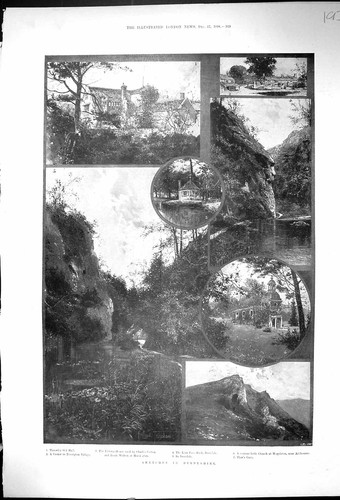 Antique print 1898 derbyshire - antique,