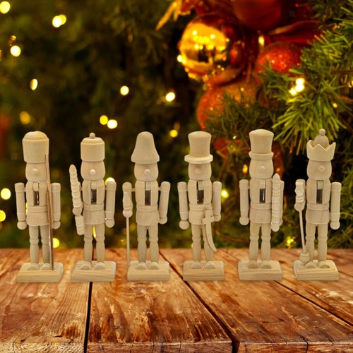 6pcs diy unpainted doll wood - doll,