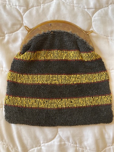 Antique art deco beaded - beaded, bag