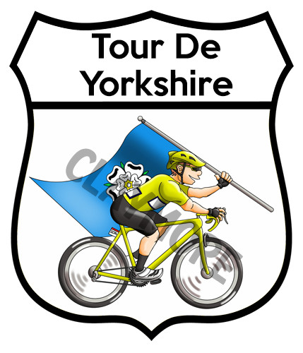 Tour yorkshire car sticker - yorkshire,