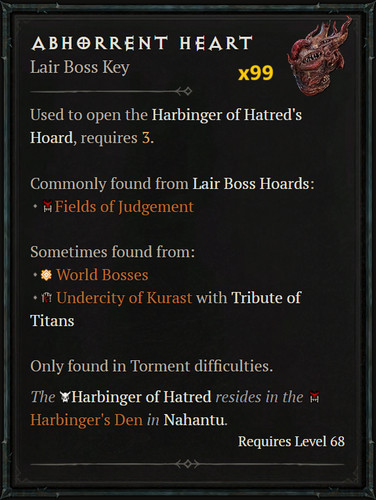 Diablo harbinger mats heart - diablo,