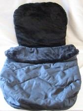 NEW CUGGL DELUXE FOOTMUFF IN GREY & BLACK SUITABLE FROM BIRTH ( NO STRAP HOLES )