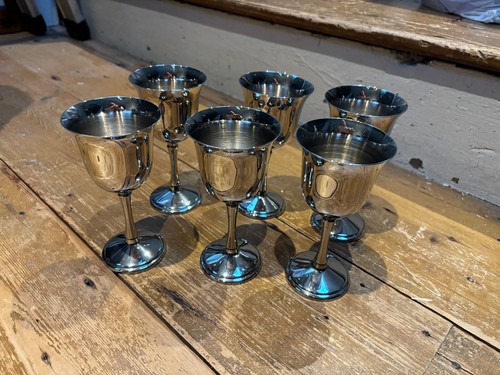 Silver plated goblets - 6,