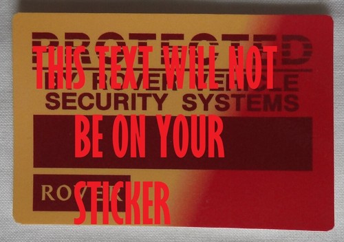 Rover security etching - etching, label