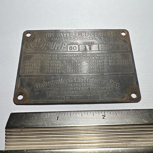 Vintage wayne gas pump - pump, emblem