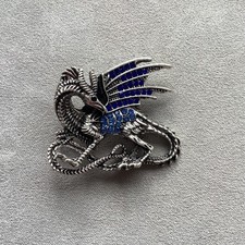 GORGEOUS SILVER BLUE DIAMANTE