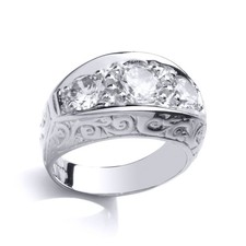 Mens Silver Jewelco London CZ