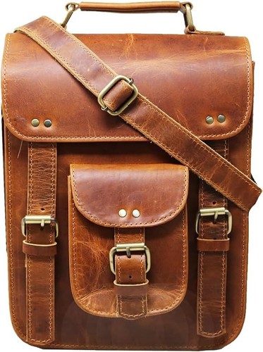 Leather bag goat satchel - leather,