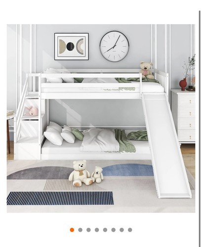 Childrens bunk bed with slide - bed,