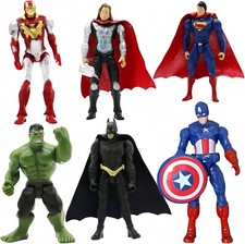 Mixed Superhero Action Figure Set (Marvel + DC) 6 Superhero Action Figures