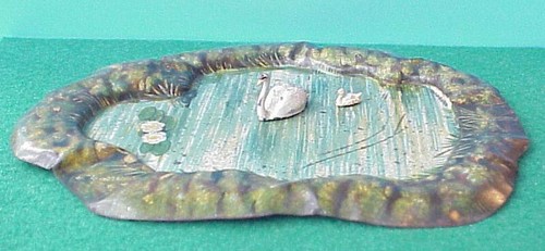 Britains tin plate pond no - tin, pond,