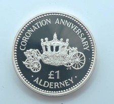 Alderney one pound silver coin  1993