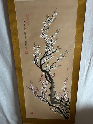 Japanese hanging scroll - hanging, plum