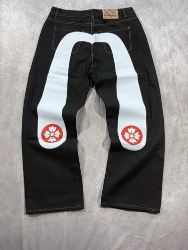 Black evisu jeans - black,