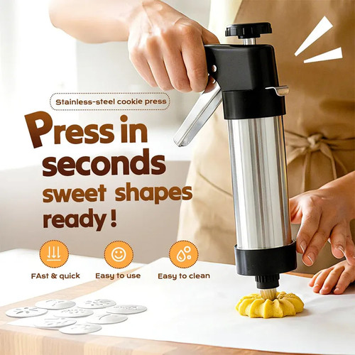 Cookie press stainless steel - stainless,