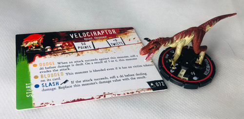 Horrorclix veloiraptor 072 - horrorclix,