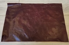 Oxblood Vintage 12" x 8 inches 100% Italian leather offcut Patch Repair 30x20cm