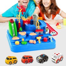 Kids Car Adventure City Rescue Toy Interactive Race Track with 3 Vehicle Car Toy