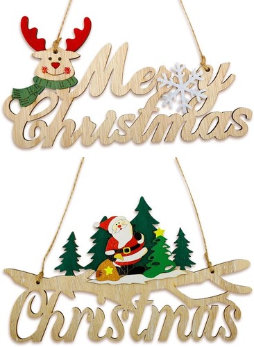 2pcs christmas hanging door - 2pcs,