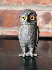 Antique Lead Heyde Knick knack Cold Painted Pepper Pot in the firm of a Owl