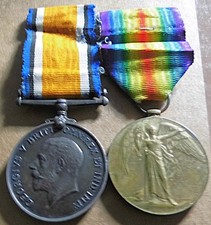 WW1 PAIR MEDALS TO FOSTER