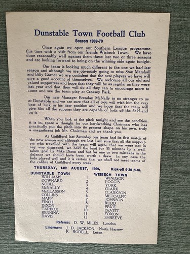 Dunstable town wisbech - dunstable,