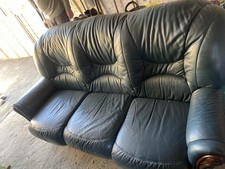 Leather high back Sofa 3-Seater unusual colour