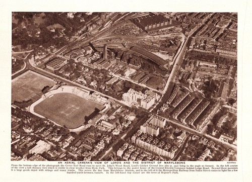 Aerial view of lords - "an,