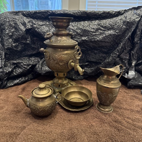 Antique persian brass samovar - antique,