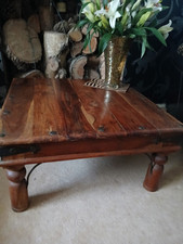 Stunning Indonesian Heavy Square Coffee Table Reluntant Sale,dark Wood Buyer...