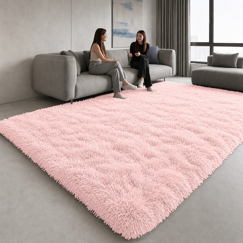 Large shaggy rugs anti slip - large,