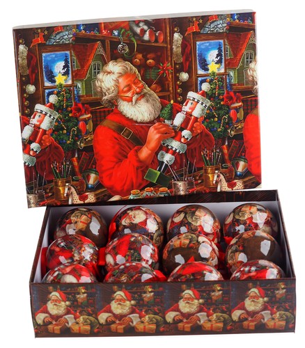 Traditional santa baubles - santa,