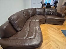 Dark Brown Curved Leather