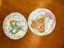Cherished Teddies Display Love and Faith Plaque/104140 1994/Gently Used SET of 2