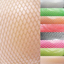 NEW LADIES QUALITY FISHNET TIGHTS IN NUDE / NATURAL PARTY M TO XXL PLUS        