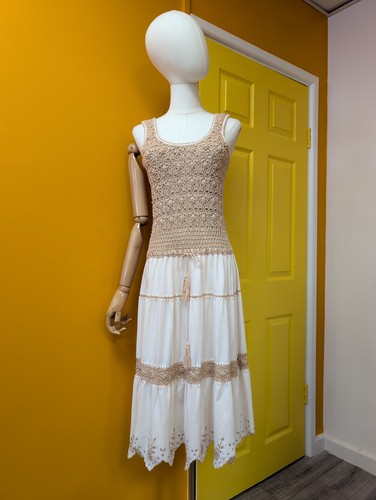Vintage 1970s crochet dress - 1970s,